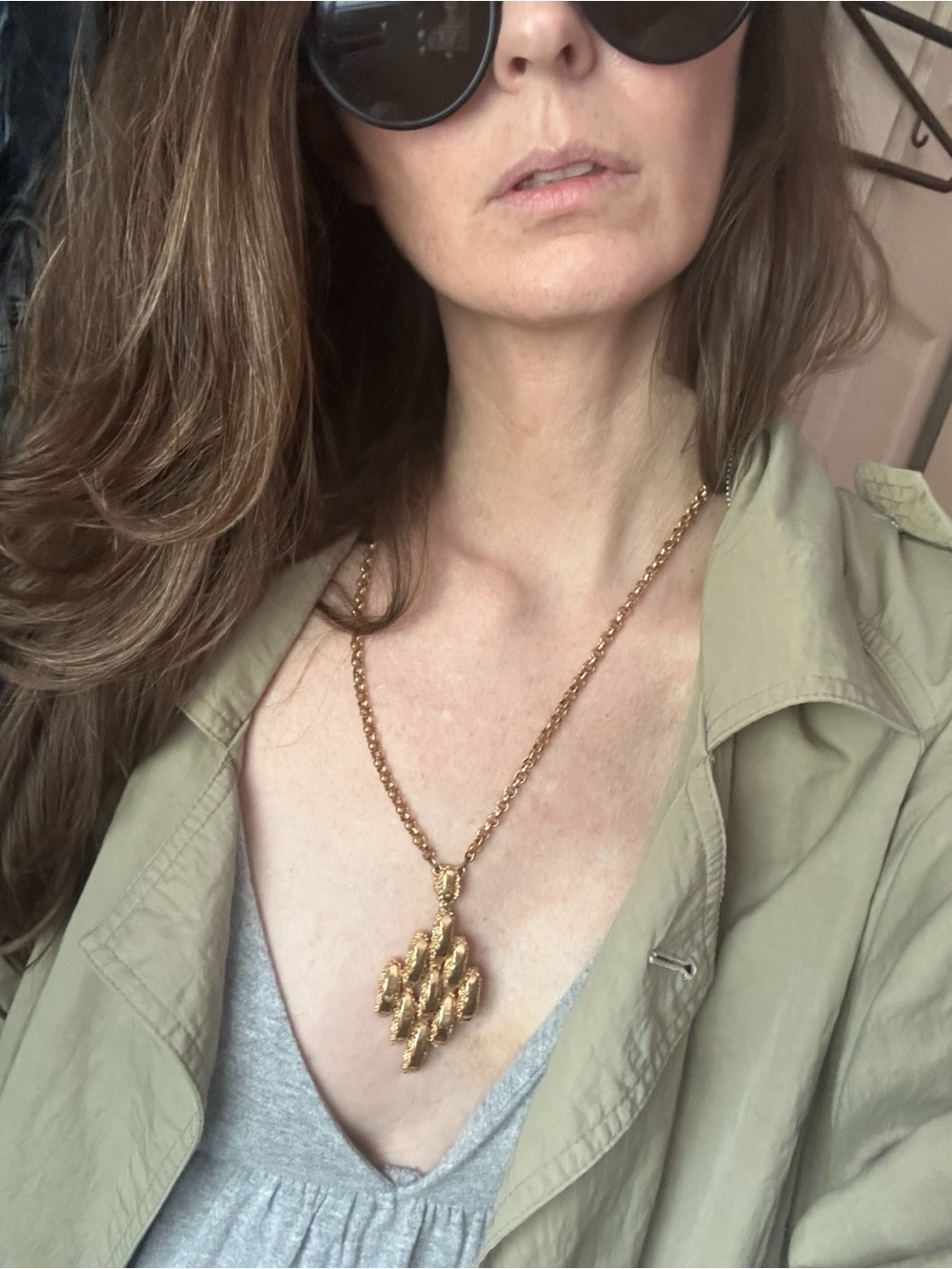 Vintage Chunky Gold-Tone Necklace | Heavy Statement Chain